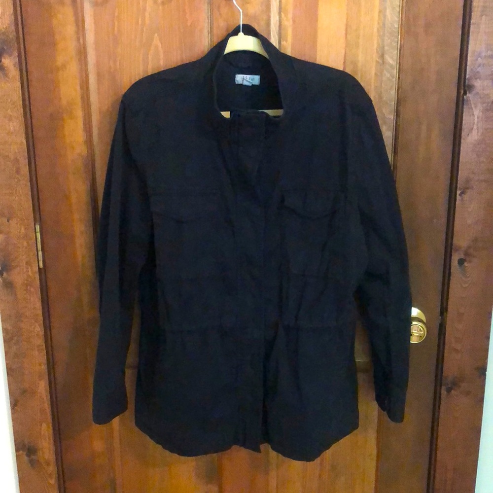 Black utility jacket.
